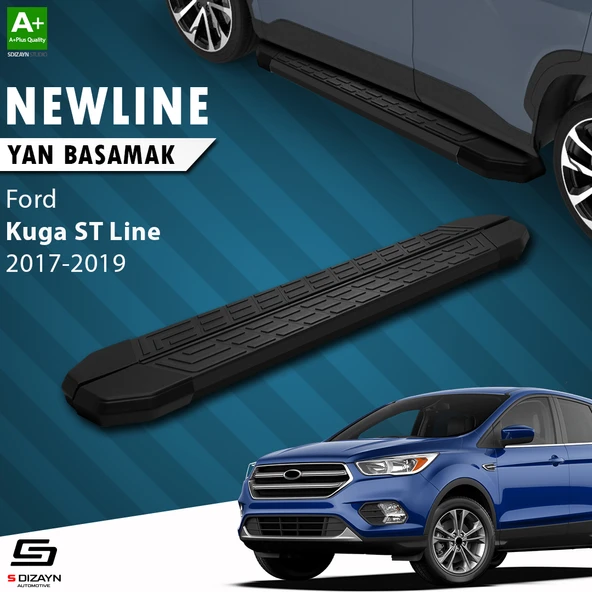 S-Dizayn Ford Kuga 2 ST-Line NewLine Siyah Yan Basamak 183 Cm 2017-2019 A+ Kalite ürün görseli 1