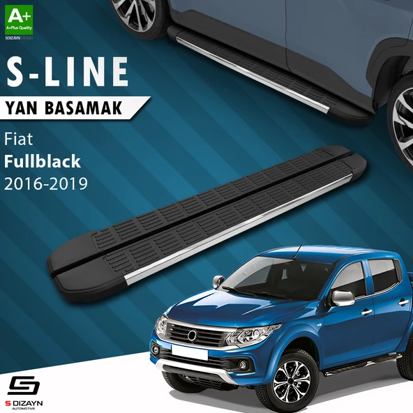 S-Dizayn Fiat Fullback S-Line Krom Yan Basamak 193 Cm 2016-2019 A+ Kalite ürün görseli 1