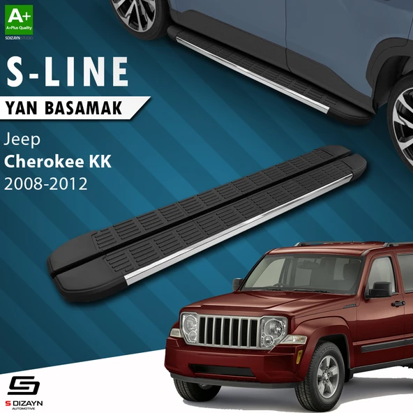 S-Dizayn Jeep Cherokee KK S-Line Krom Yan Basamak 153 Cm 2008-2012 A+ Kalite ürün görseli 1
