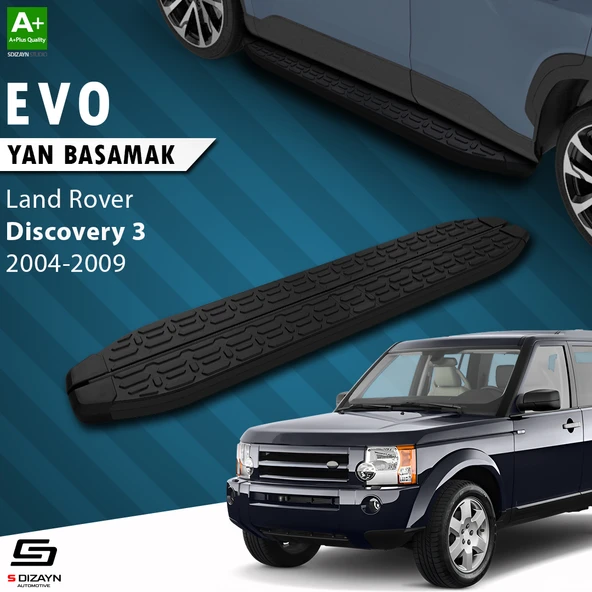 S-Dizayn Land Rover Discovery 3 Evo Siyah Yan Basamak 193 Cm 2004-2009 A+ Kalite ürün görseli 1