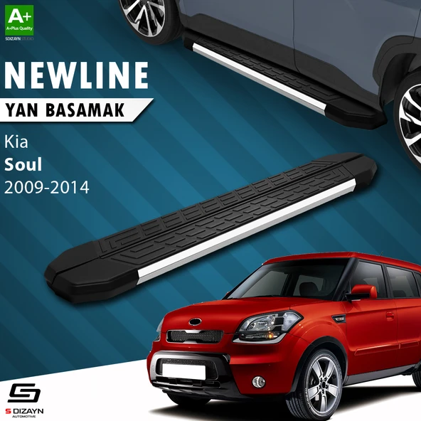 S-Dizayn Kia Soul NewLine Krom Yan Basamak 173 Cm 2009-2014 A+ Kalite ürün görseli 1