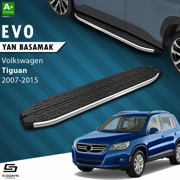 S-Dizayn VW Tiguan Evo Krom Yan Basamak 173 Cm 2007-2015 A+ Kalite ürün görseli 1