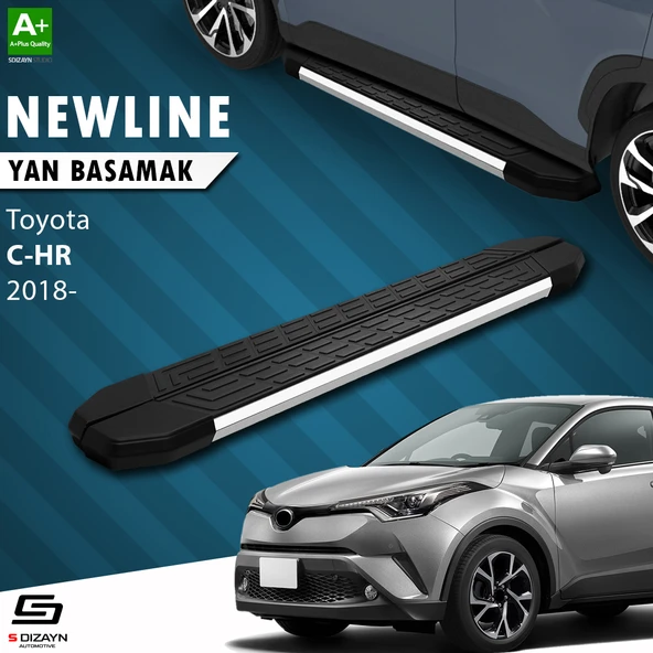 S-Dizayn Toyota C-HR NewLine Krom Yan Basamak 173 Cm 2016-2023 A+ Kalite ürün görseli 1
