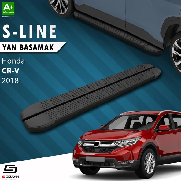 S-Dizayn Honda CR-V 5 S-Line Siyah Yan Basamak 173 Cm 2018-2022 A+ Kalite ürün görseli 1