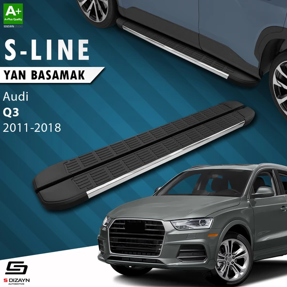 S-Dizayn Audi Q3 8U S-Line Krom Yan Basamak 173 Cm 2011-2018 A+ Kalite ürün görseli 1