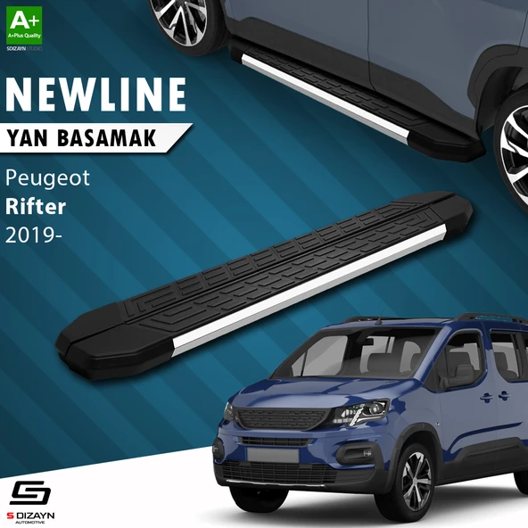 S-Dizayn Peugeot Rifter NewLine Krom Yan Basamak 203 Cm 2019 Üzeri A+ Kalite ürün görseli 1