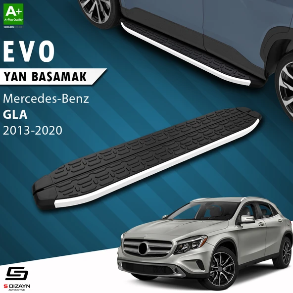 S-Dizayn Mercedes GLA X156 Evo Aluminyum Yan Basamak 183 Cm 2013-2020 A+ Kalite ürün görseli 1