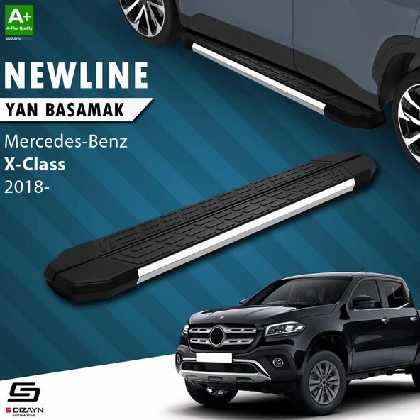 S-Dizayn Mercedes X-Class NewLine Krom Yan Basamak 203 Cm 2018-2020 A+ Kalite ürün görseli 1