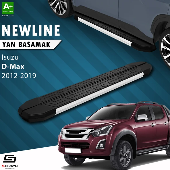 S-Dizayn Isuzu D-Max 2 NewLine Aluminyum Yan Basamak 203 Cm 2012-2019 A+ Kalite ürün görseli 1