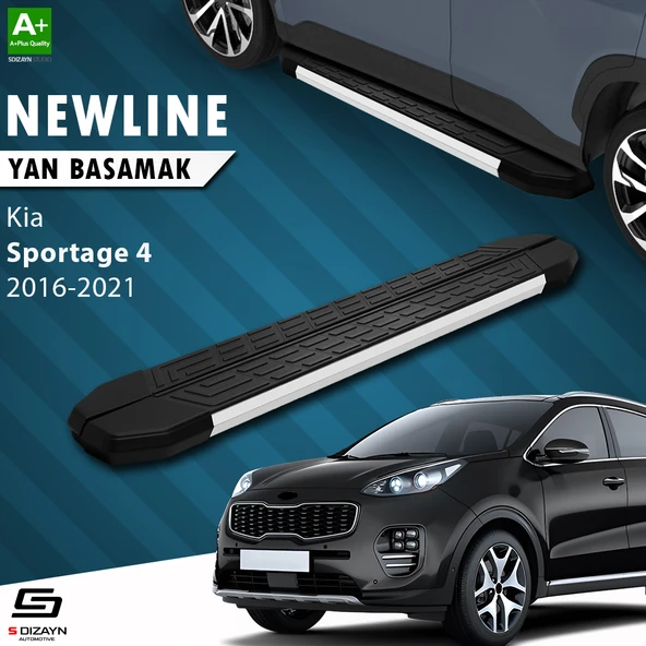 S-Dizayn Kia Sportage 4 NewLine Aluminyum Yan Basamak 173 Cm 2016-2021 A+ Kalite ürün görseli 1