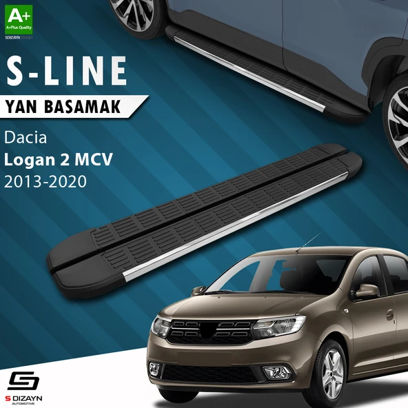 S-Dizayn Dacia Logan 2 MCV S-Line Krom Yan Basamak 183 Cm 2013-2020 A+ Kalite ürün görseli 1