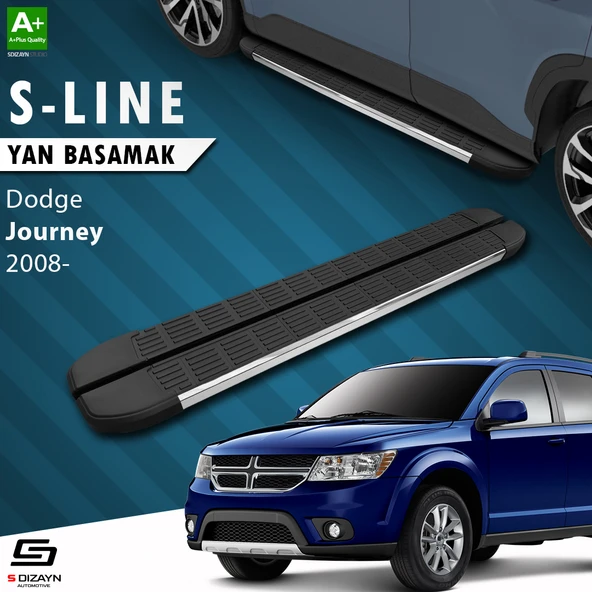 S-Dizayn Dodge Journey S-Line Krom Yan Basamak 183 Cm 2008-2020 A+ Kalite ürün görseli 1