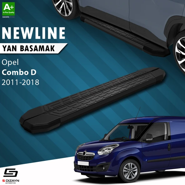 S-Dizayn Opel Combo D NewLine Siyah Yan Basamak 193 Cm 2011-2018 A+ Kalite ürün görseli 1