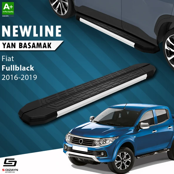 S-Dizayn Fiat Fullback NewLine Aluminyum Yan Basamak 193 Cm 2016-2019 A+ Kalite ürün görseli 1