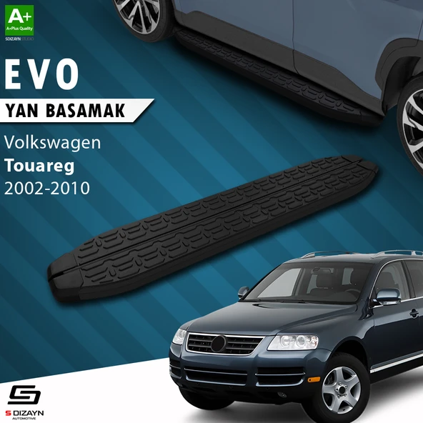 S-Dizayn VW Touareg Evo Siyah Yan Basamak 193 Cm 2002-2010 A+ Kalite ürün görseli 1