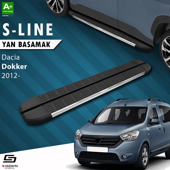 S-Dizayn Dacia Dokker S-Line Krom Yan Basamak 203 Cm 2012 Üzeri A+ Kalite ürün görseli 1