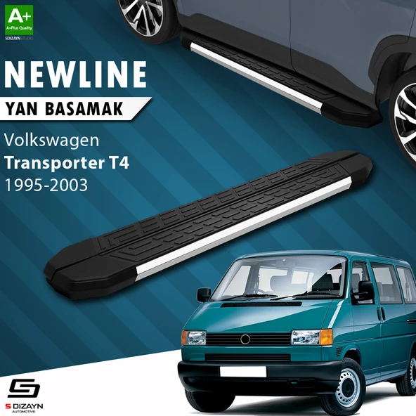 S-Dizayn VW Transporter T4 Kısa Şase NewLine Krom Yan Basamak 213 Cm 1995-2003 A+ Kalite ürün görseli 1