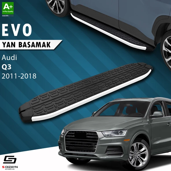S-Dizayn Audi Q3 8U Evo Aluminyum Yan Basamak 173 Cm 2011-2018 A+ Kalite ürün görseli 1