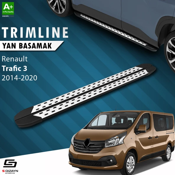 S-Dizayn Renault Trafic 3 Uzun Şase TrimLine Gri Yan Basamak 270 Cm 2014-2020 A+ Kalite ürün görseli 1