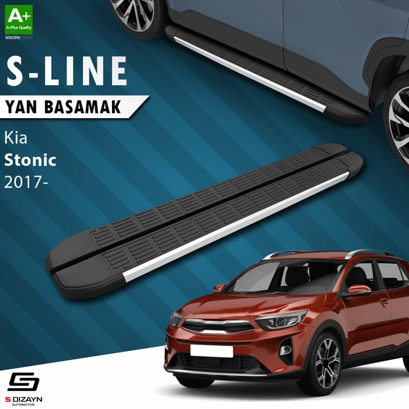 S-Dizayn Kia Stonic S-Line Aluminyum Yan Basamak 173 Cm 2017 Üzeri A+ Kalite ürün görseli 1