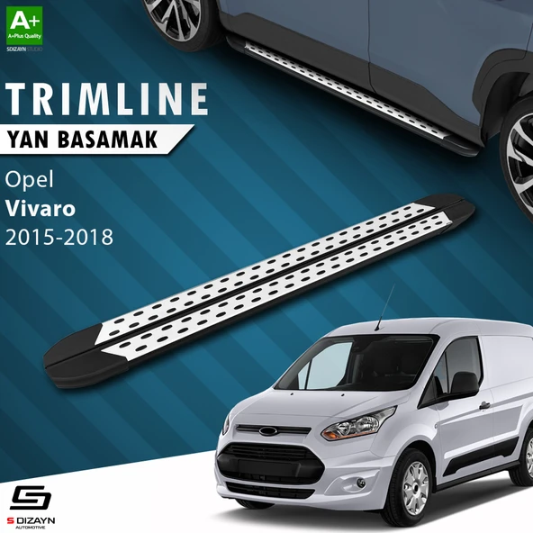 S-Dizayn Opel Vivaro B Uzun Şase TrimLine Gri Yan Basamak 270 Cm 2015-2018 A+ Kalite ürün görseli 1