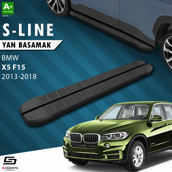 S-Dizayn Bmw X5 F15 S-Line Siyah Yan Basamak 193 Cm 2013-2018 A+ Kalite ürün görseli 1
