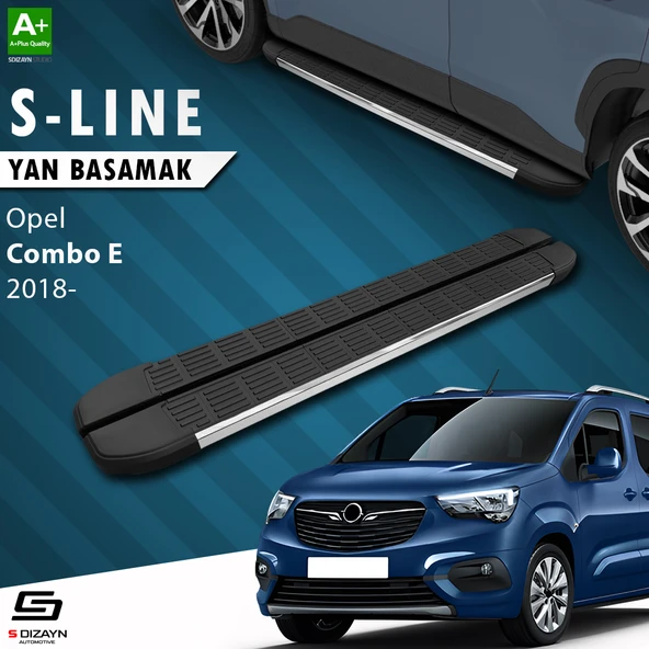 S-Dizayn Opel Combo E Uzun Şase S-Line Krom Yan Basamak 213 Cm 2018 Üzeri A+ Kalite ürün görseli 1