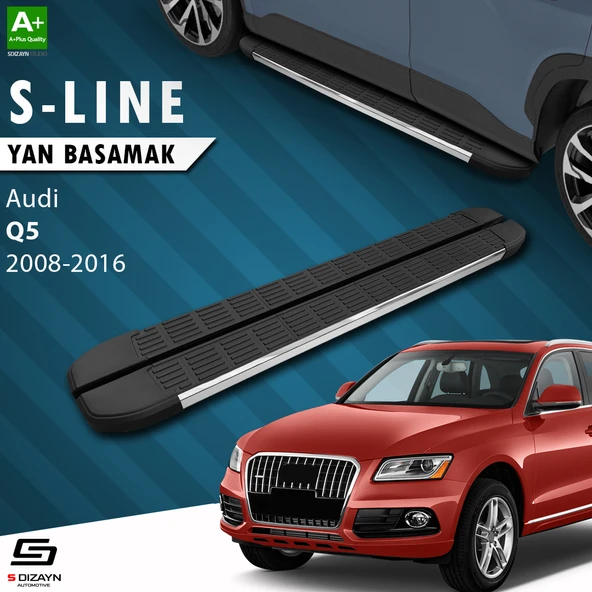 S-Dizayn Audi Q5 S-Line Krom Yan Basamak 183 Cm 2008-2016 A+ Kalite ürün görseli 1
