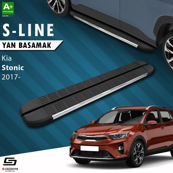 S-Dizayn Kia Stonic S-Line Krom Yan Basamak 173 Cm 2017 Üzeri A+ Kalite ürün görseli 1