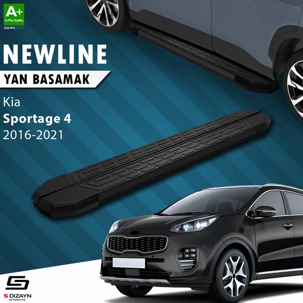 S-Dizayn Kia Sportage 4 NewLine Siyah Yan Basamak 173 Cm 2016-2021 A+ Kalite ürün görseli 1
