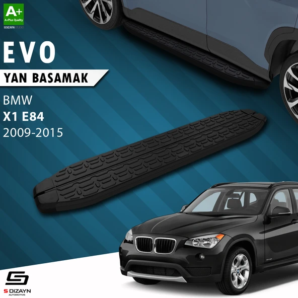 S-Dizayn Bmw X1 E84 Evo Siyah Yan Basamak 183 Cm 2009-2015 A+ Kalite ürün görseli 1