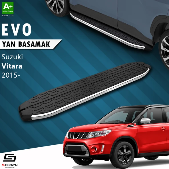 S-Dizayn Suzuki Vitara 4 Evo Krom Yan Basamak 163 Cm 2015 Üzeri A+ Kalite ürün görseli 1