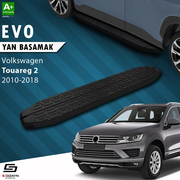 S-Dizayn VW Touareg 2 Evo Siyah Yan Basamak 193 Cm 2010-2018 A+ Kalite ürün görseli 1