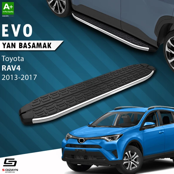 S-Dizayn Toyota Rav 4 4 Evo Krom Yan Basamak 173 Cm 2013-2017 A+ Kalite ürün görseli 1