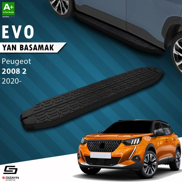 S-Dizayn Peugeot 2008 2 Evo Siyah Yan Basamak 183 Cm 2020 Üzeri A+ Kalite ürün görseli 1