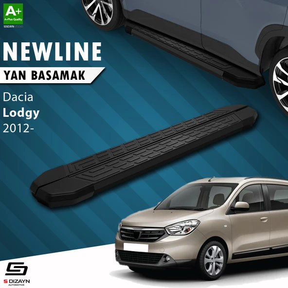 S-Dizayn Dacia Lodgy NewLine Siyah Yan Basamak 203 Cm 2012 Üzeri A+ Kalite ürün görseli 1
