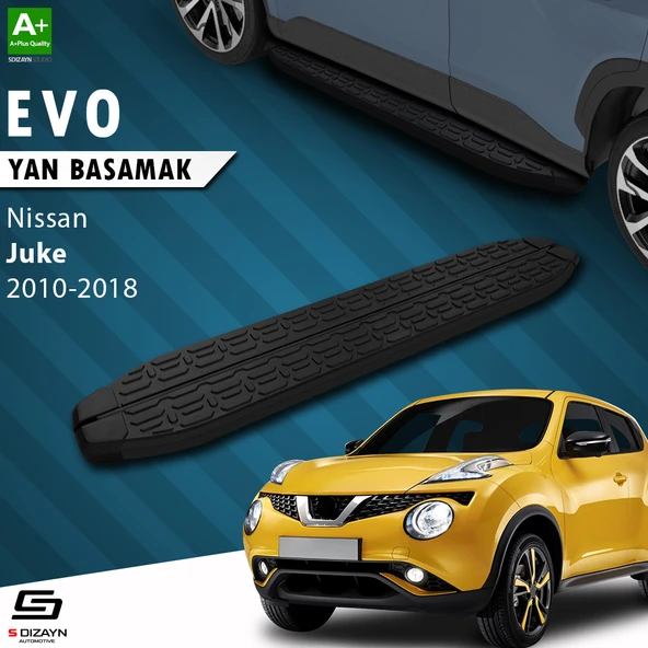 S-Dizayn Nissan Juke Evo Siyah Yan Basamak 173 Cm 2010-2018 A+ Kalite ürün görseli 1