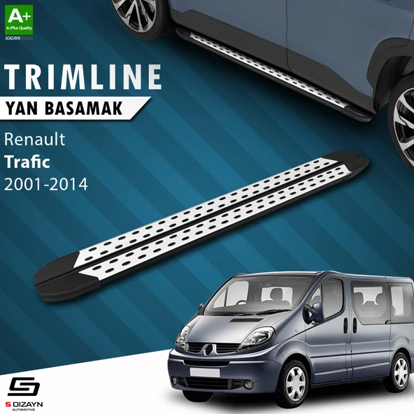 S-Dizayn Renault Trafic 2 Uzun Şase TrimLine Gri Yan Basamak 270 Cm 2001-2014 A+ Kalite ürün görseli 1