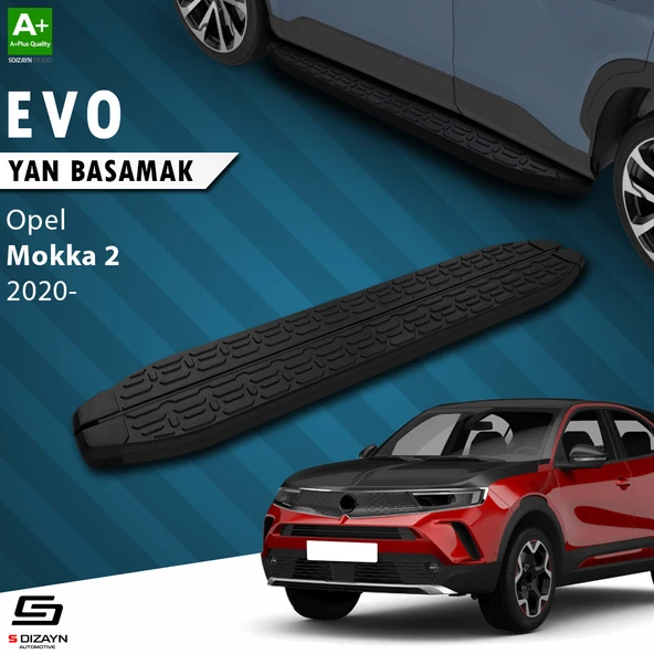S-Dizayn Opel Mokka 2 Evo Siyah Yan Basamak 173 Cm 2020 Üzeri A+ Kalite ürün görseli 1