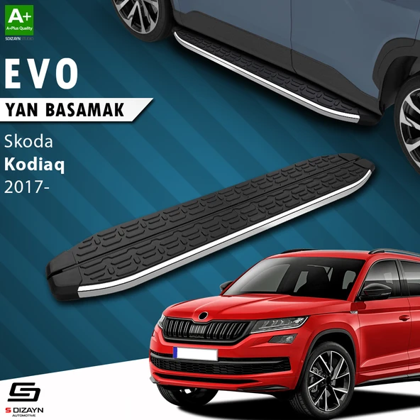 S-Dizayn Skoda Kodiaq Evo Krom Yan Basamak 193 Cm 2017-2023 A+ Kalite ürün görseli 1