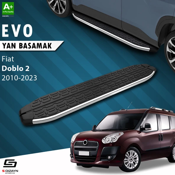 S-Dizayn Fiat Doblo 2 Evo Krom Yan Basamak 193 Cm 2010-2022 A+ Kalite ürün görseli 1