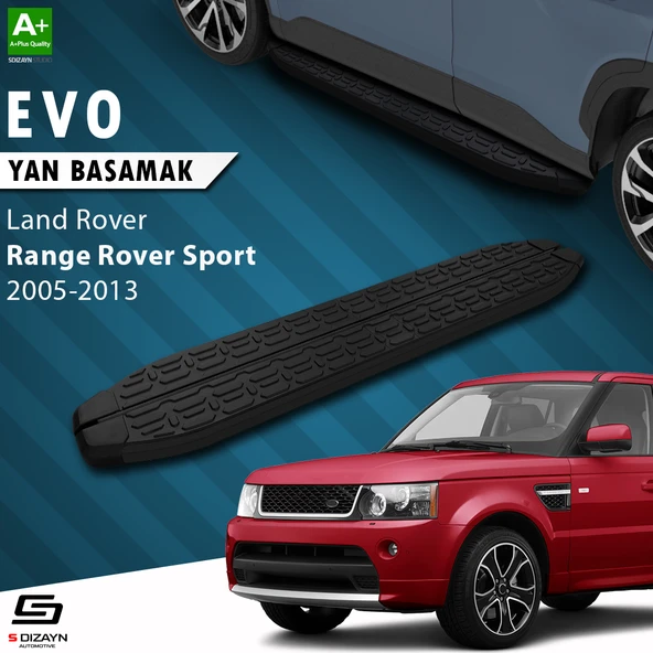 S-Dizayn Land Rover Range Rover Sport Evo Siyah Yan Basamak 183 Cm 2005-2013 A+ Kalite ürün görseli 1