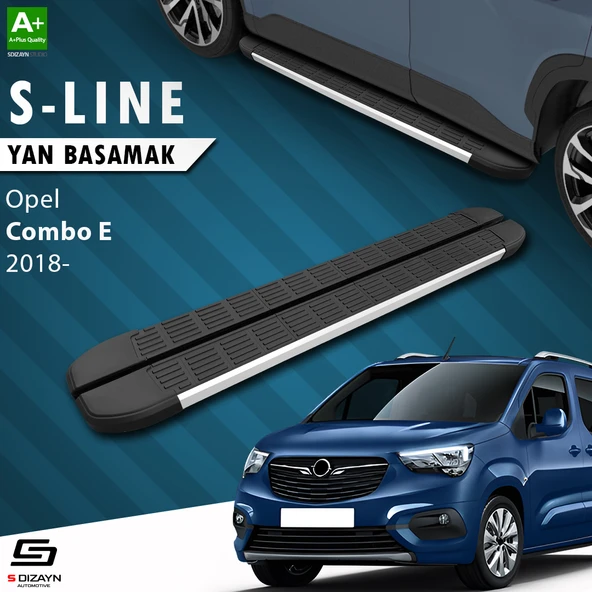 S-Dizayn Opel Combo E S-Line Aluminyum Yan Basamak 203 Cm 2018 Üzeri A+ Kalite ürün görseli 1