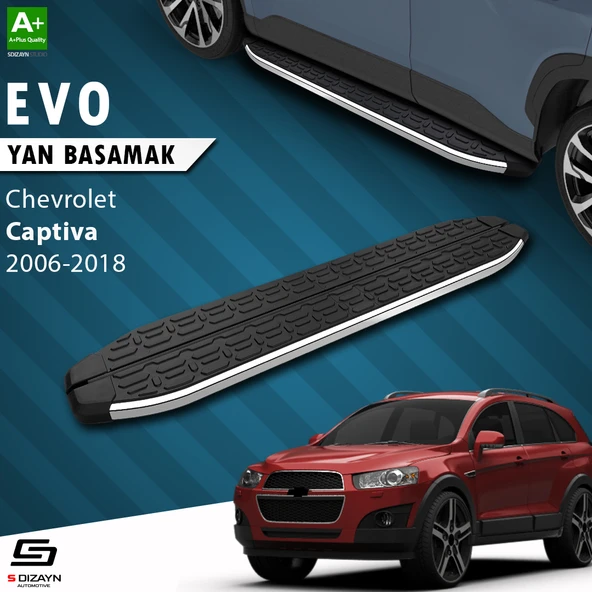 S-Dizayn Chevrolet Captiva Evo Krom Yan Basamak 183 Cm 2006-2018 A+ Kalite ürün görseli 1