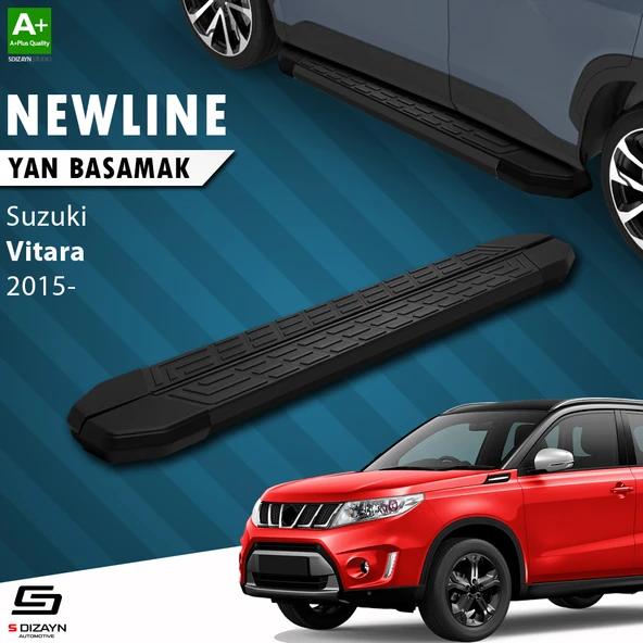S-Dizayn Suzuki Vitara 4 NewLine Siyah Yan Basamak 163 Cm 2015 Üzeri A+ Kalite ürün görseli 1