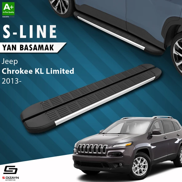 S-Dizayn Jeep Cherokee KL S-Line Aluminyum Yan Basamak 173 Cm 2013-2023 A+ Kalite ürün görseli 1
