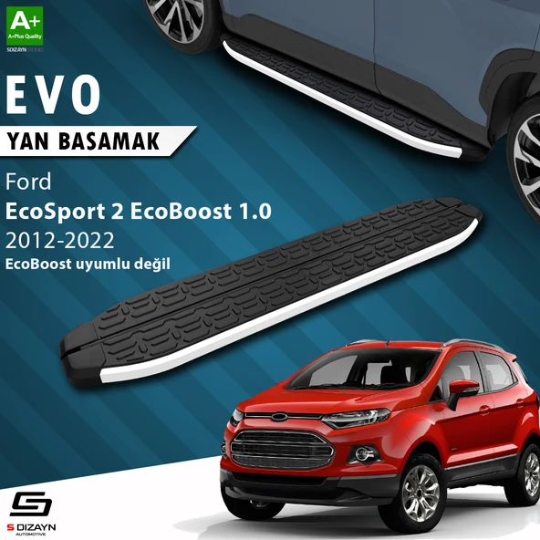 S-Dizayn Ford EcoSport 2 Evo Aluminyum Yan Basamak 173 Cm 2012-2022 A+ Kalite ürün görseli 1