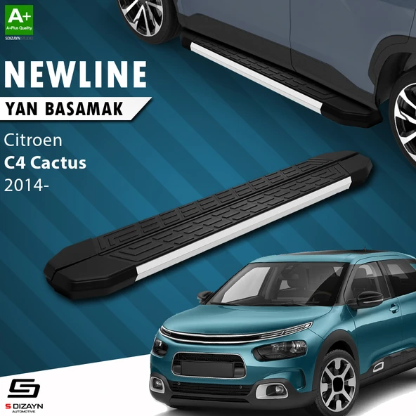 S-Dizayn Citroen C4 Cactus NewLine Aluminyum Yan Basamak 183 Cm 2014 Üzeri A+ Kalite ürün görseli 1