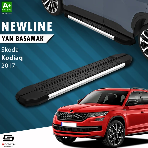 S-Dizayn Skoda Kodiaq NewLine Krom Yan Basamak 193 Cm 2017-2023 A+ Kalite ürün görseli 1