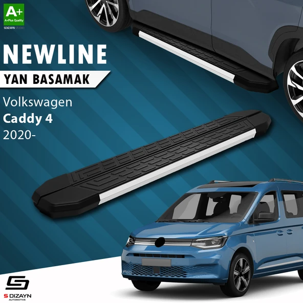 S-Dizayn VW Caddy 4 NewLine Aluminyum Yan Basamak 193 Cm 2020 Üzeri A+ Kalite ürün görseli 1